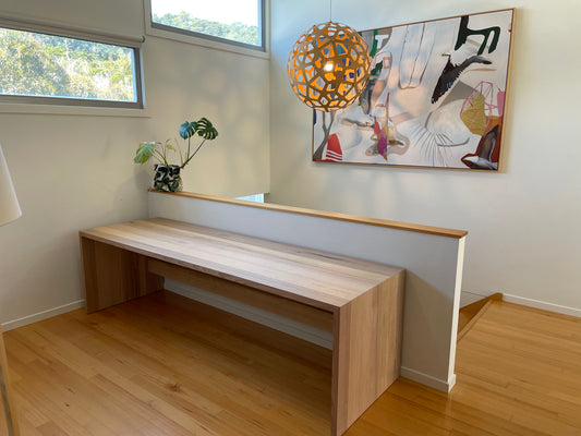Custom Hardwood Benches and Tables - Waterfall Edge - in Vic Ash