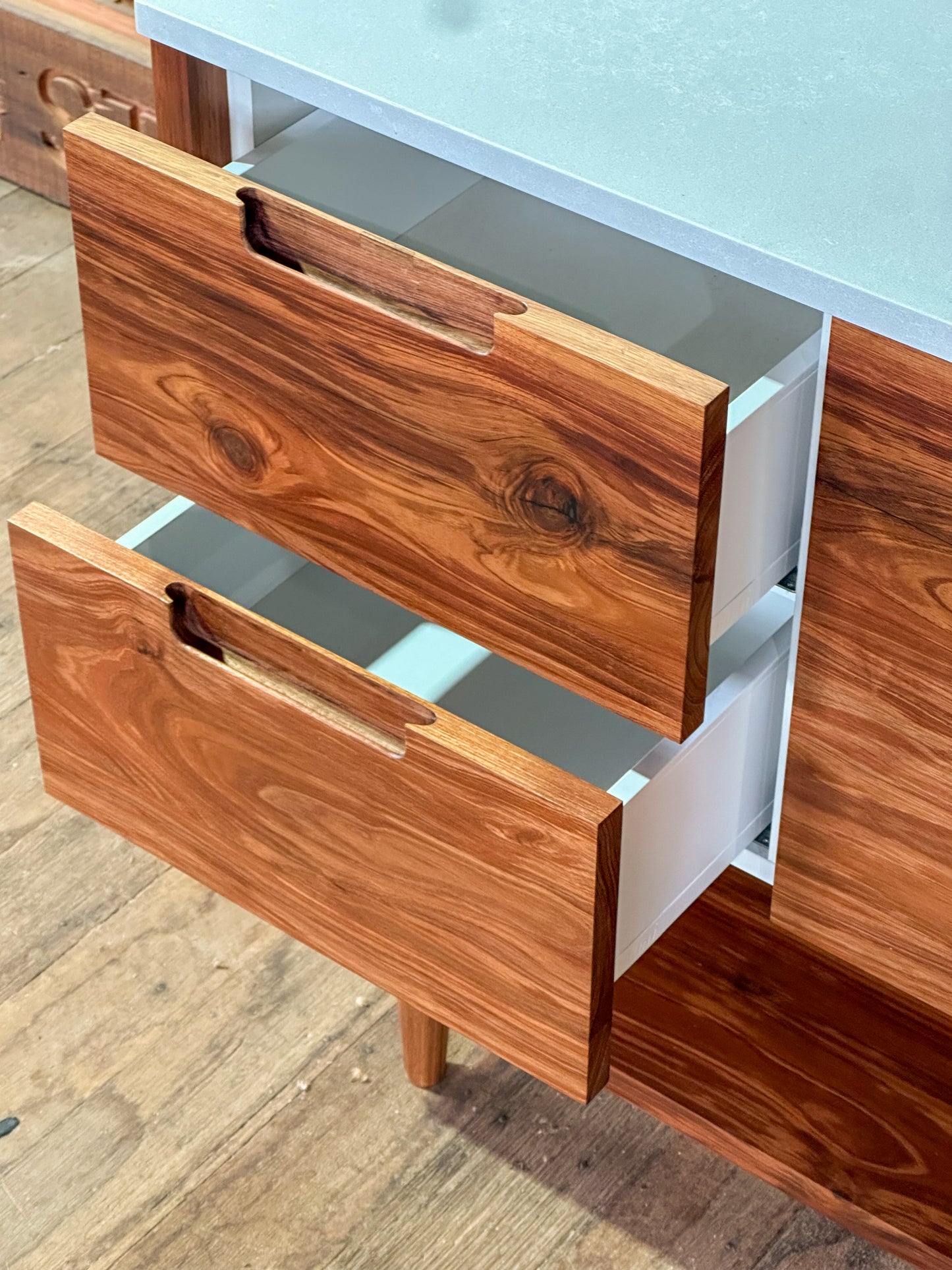 Custom Free-Standing Hardwood Timber Vanities