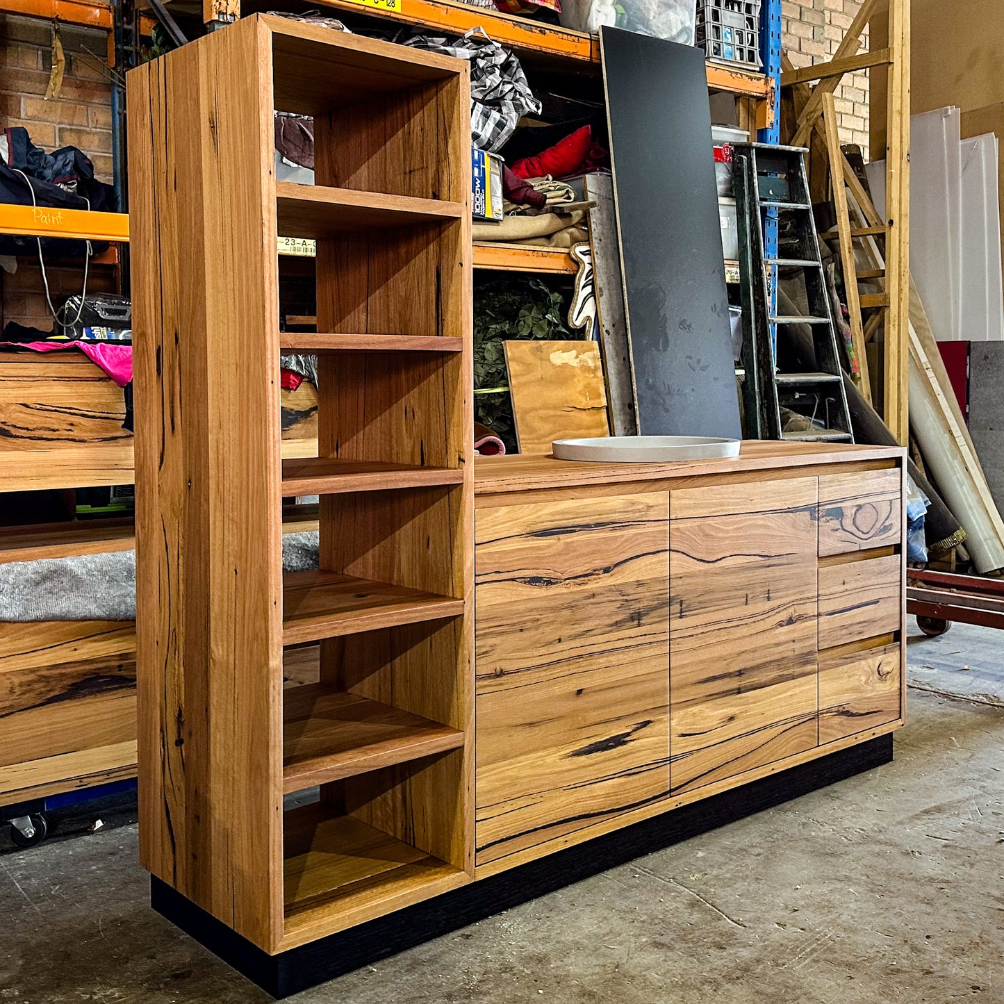 Custom Free-Standing Hardwood Timber Vanities