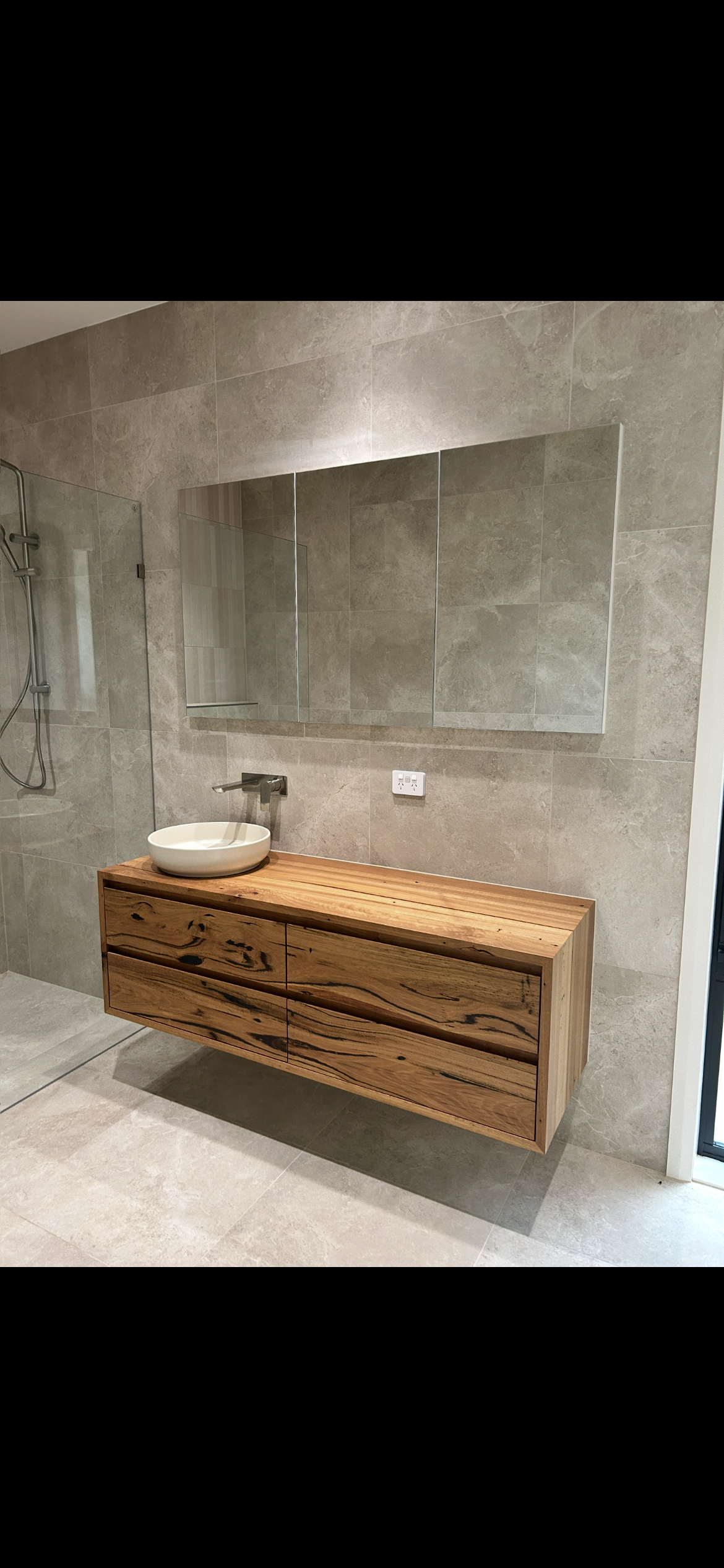 Custom Wall-Hung Timber Vanities