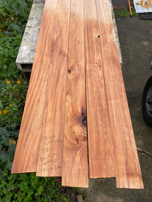 Kiln Dried Tasmanian Blackwood Dressed All Round (DAR) - 100x24mm, 3m lengths