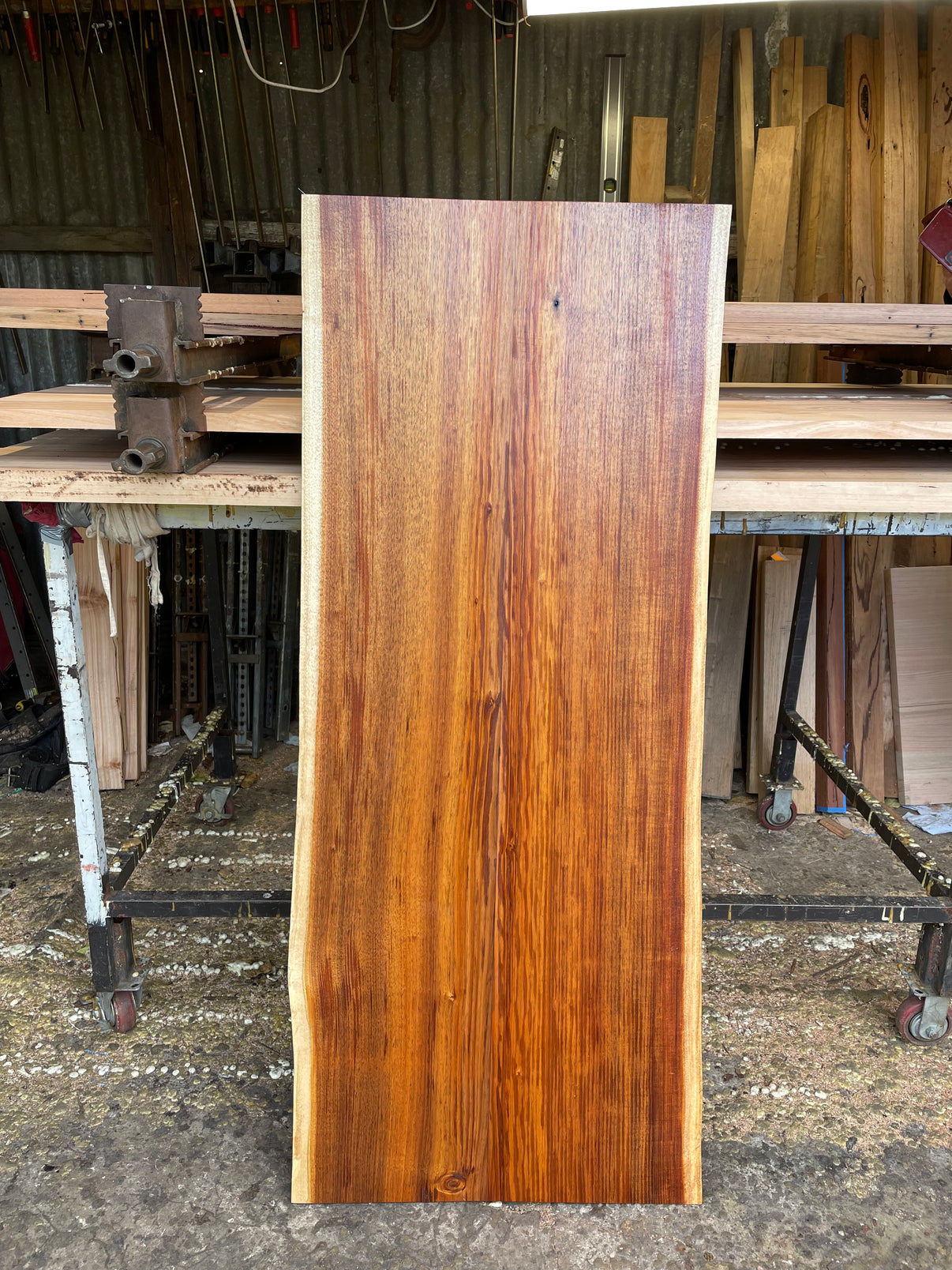 Sanded and Sealed Live Edge Timber Slabs Tassie Blackwood and Other